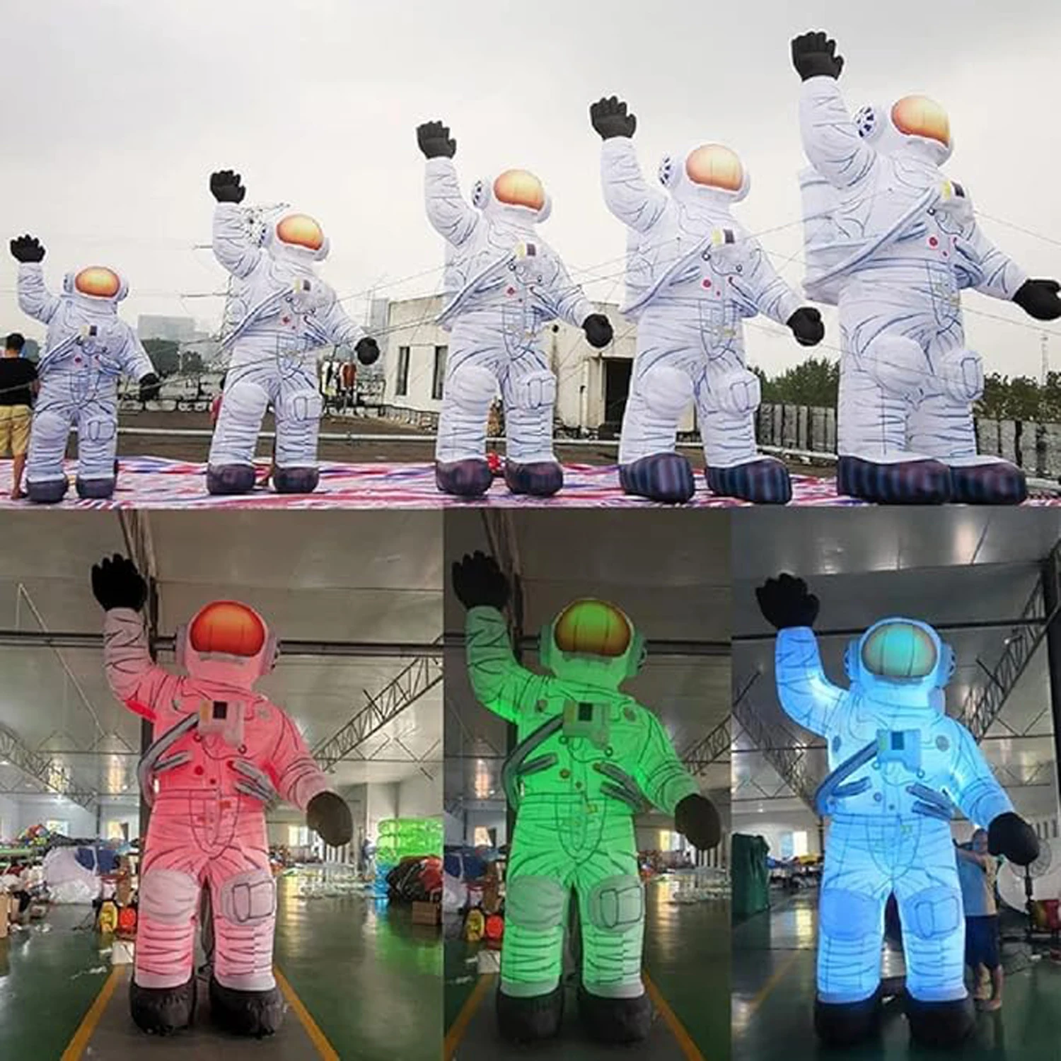 Advertising Inflatable Astronaut Model With Led Lighting Custom Spaceman Mascot For Festival Event Decoration 3