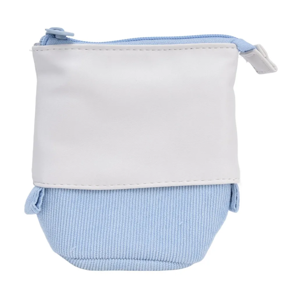Astuccio Telescopico in Corduroy PU con Altezza Regolabile, Chiusura a Cerniera, Borsa Multifunzionale - immagine 4