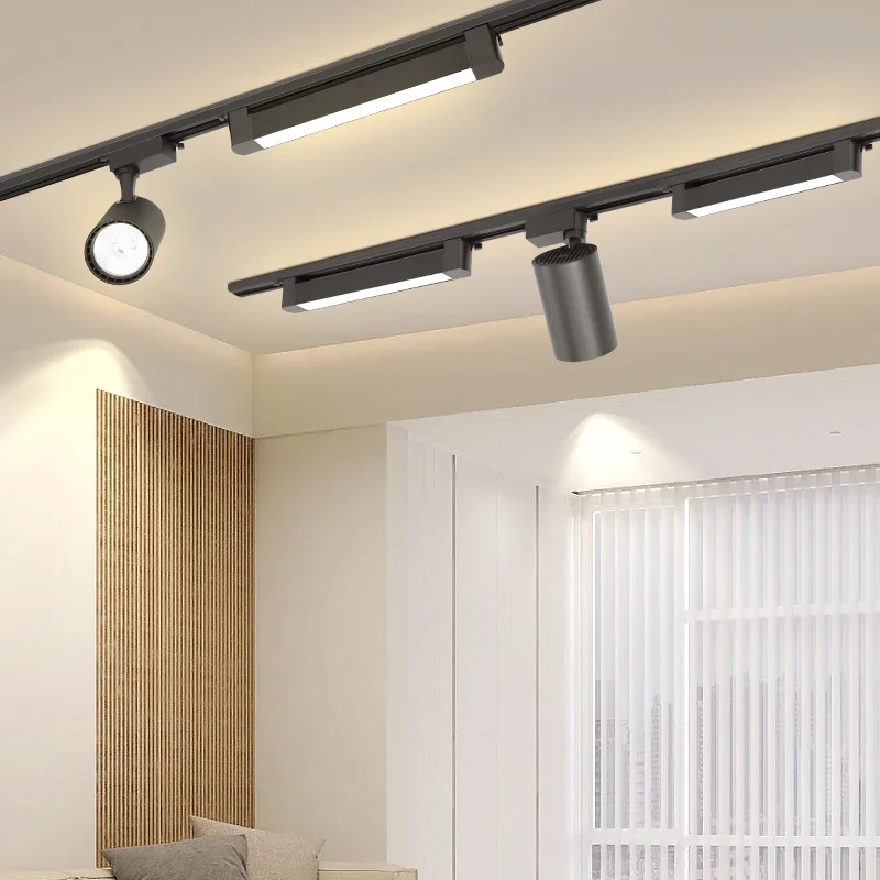 Enhanced LED Track Lighting Fixture for Living Room, Store, or Kitchen Ceiling