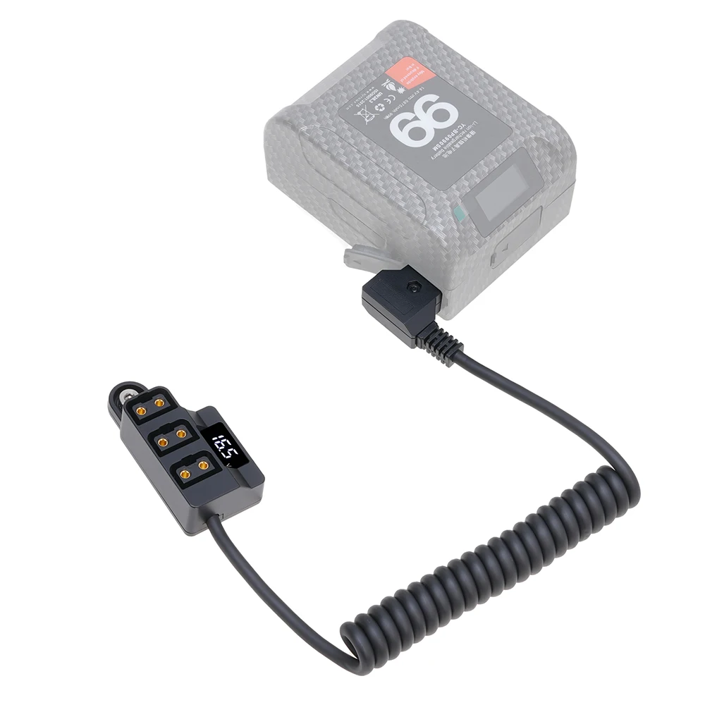 FOTGA Dummy Battery D-Tap Female Plug to 3 D-Tap Female Ports Power Supply for V-mount Batte Splitter Cable 180&deg; Rotatable