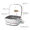 Beautiful 5 in 1 Electric Skillet - Expandable up to 7 Qt with Glass Lid, White Icing by Drew Barrymore 3