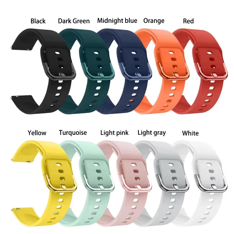 Silicone Strap with Case for Smart Watch, 22mm, Compatible with Watch 5 Active Lite