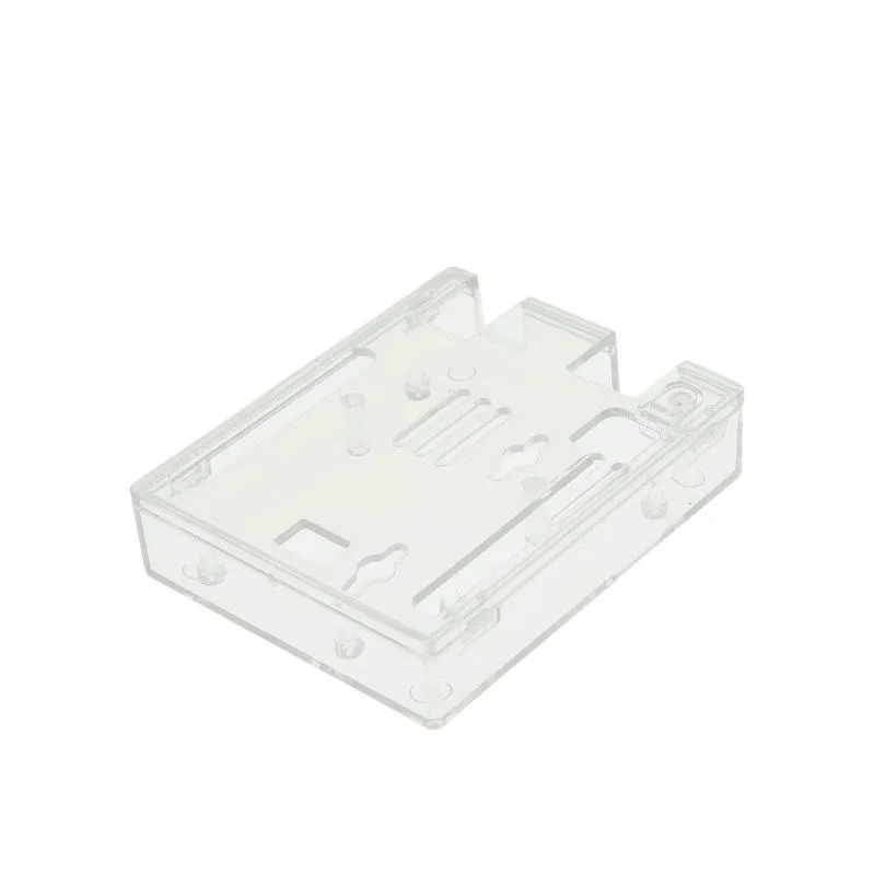 Sleek Black ABS Plastic Electronics Enclosure with Transparent Top