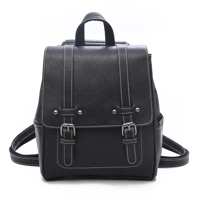

New Fashion For Bags Backpack Backpack High Shoulder Bag Quality Pu Leisure Simple Women Girls Lady School Leather Vintage Style
