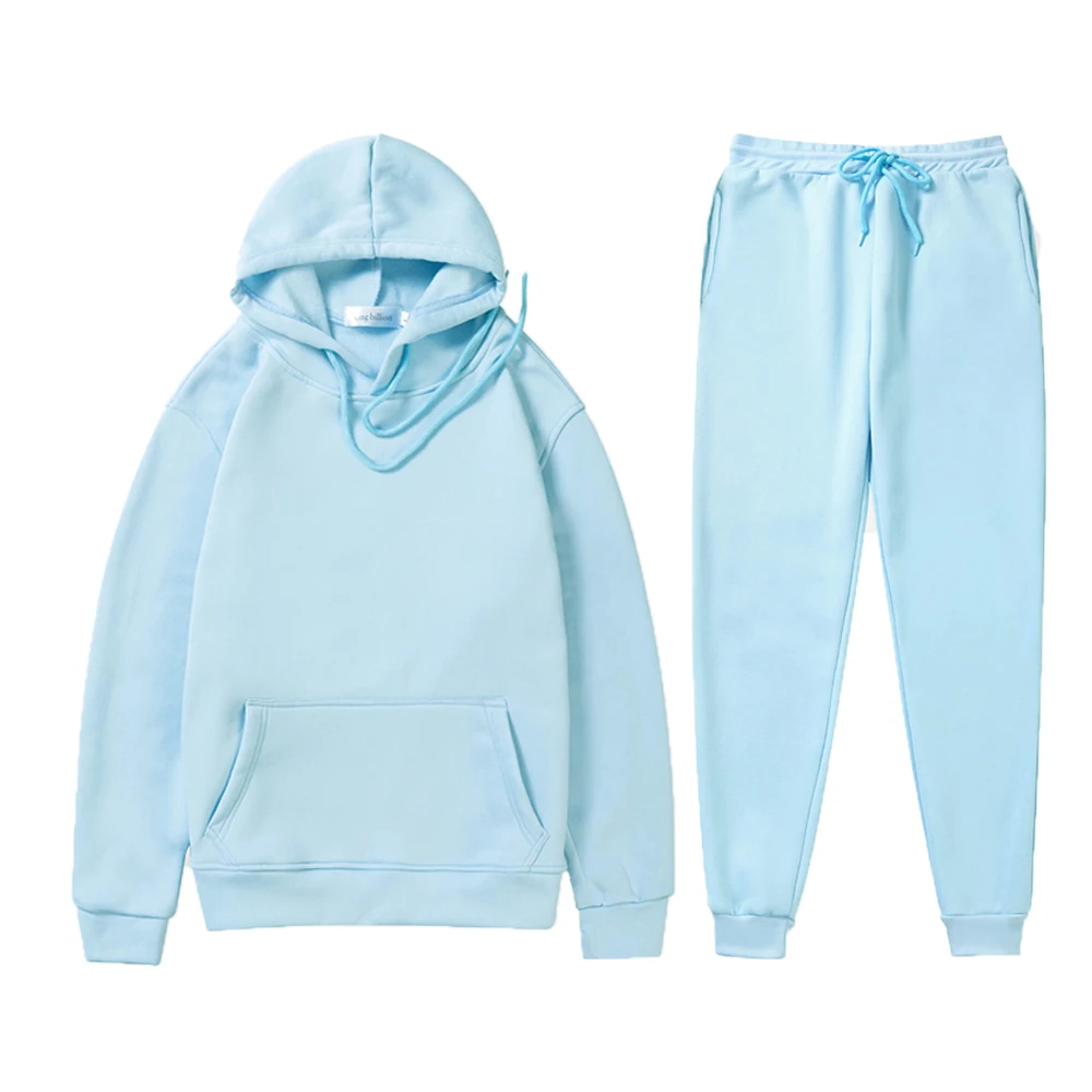 Two Piece Set Women/Men Hoodies+Pants Autumn Winter Hooded Sweatshirt Sweatpants Loose Set Hoodie Pant Hip Hop Pullover Hoody comfy hoodie