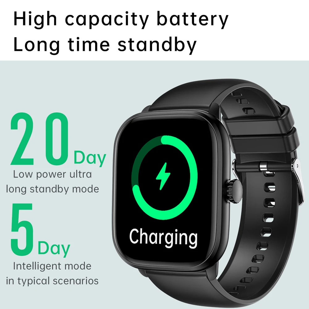 LEMFO inteligentny zegarek 2024 połączenie Bluetooth muzyka inteligentne zegarki dla mężczyzn 2.01 