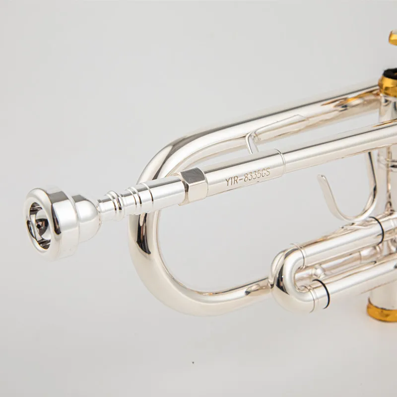 8335 Bb Trumpet B Flat Brass Silver Plated Professional Trumpet Musical Instruments Leather Case Made in Japan