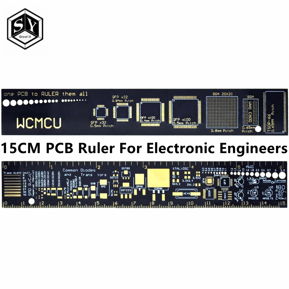 Pcb Ruler For Electronic Engineers For Geeks Makers For Arduino Fans Pcb Reference Ruler Pcb