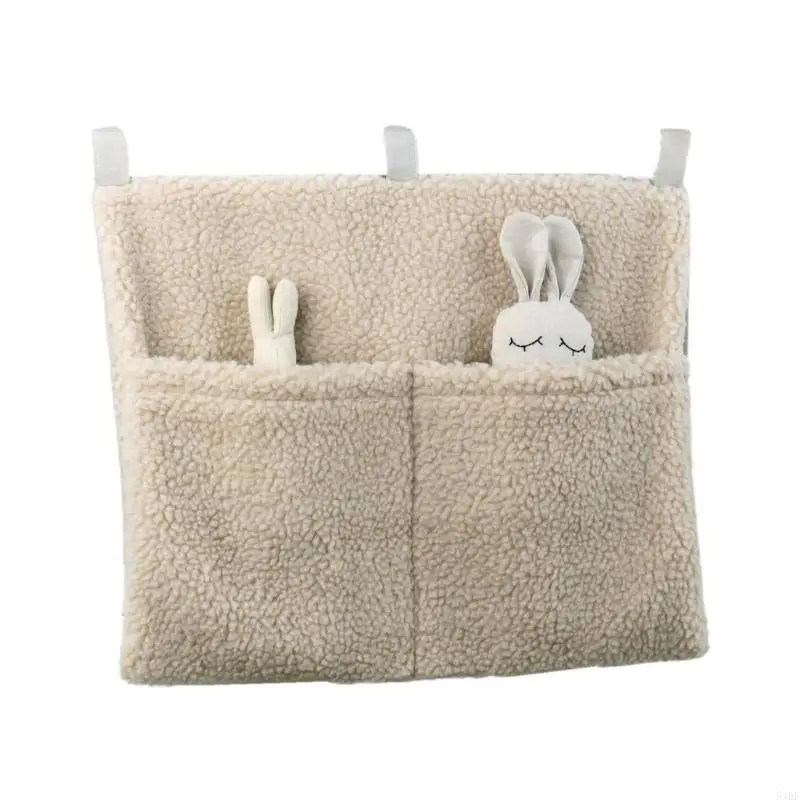 54DF 용 침대용 수납 가방 침대 옆 정리함 기저귀 및 물티슈 홀더 2 포켓 통기성 및 습기 방지 정리함