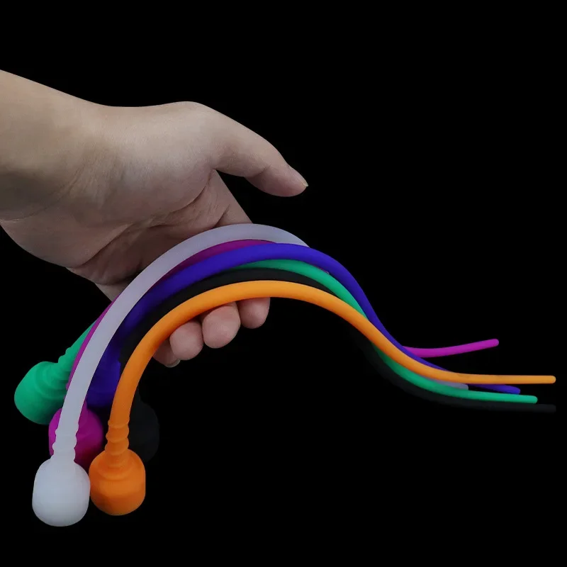 Urethral Dilator Silicone Urethral Dilator 42cm Long Urethral Dilator Catheter Penis Plug Sounding Horse Eye Stimulation Adult Products Sex Toys Men Urethra Sound Dilator