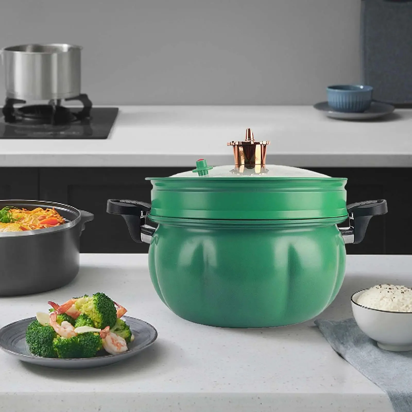 Description Picture 2 of itemMicro Pressure Pot 8L Multifunctional Large Capacity Pumpkin with Visible Lid and Steamed grid Induction cooker universal