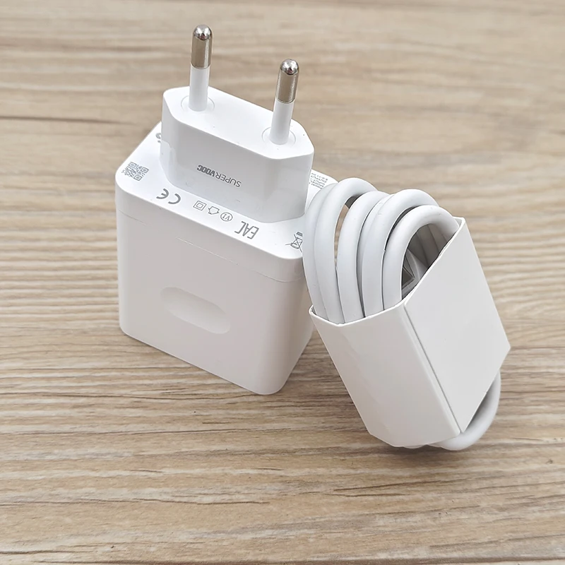 33W OPPO Supervooc EU Fast Charger with USB Type C Cable