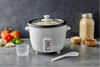 Imusa 3 Cup New White Electric Rice Cooker with Nonstick Bowl, Measuring Cup and Spoon 4