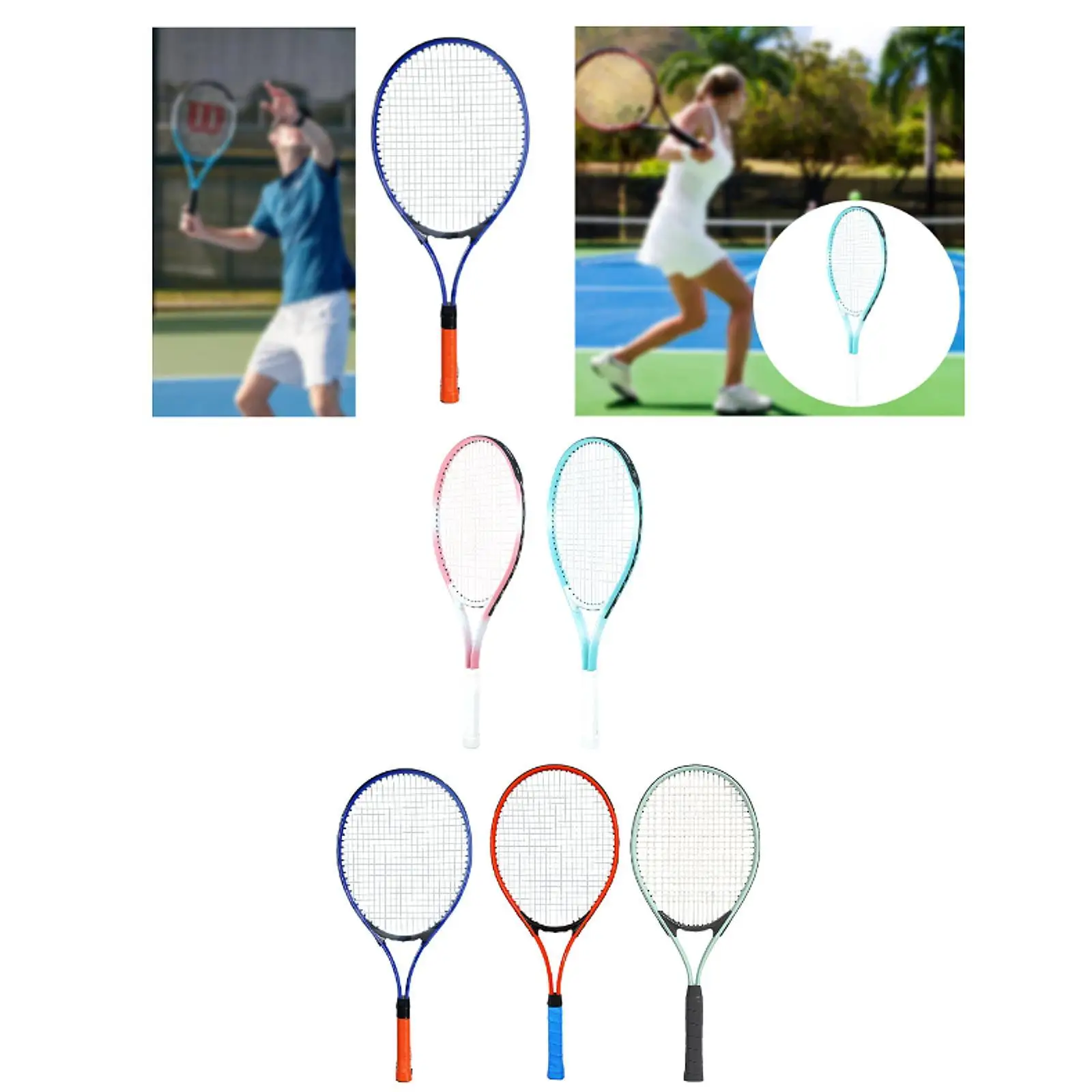 Tennis Racket Tennis Racquet Equipment Nylon Strings for Park Beach