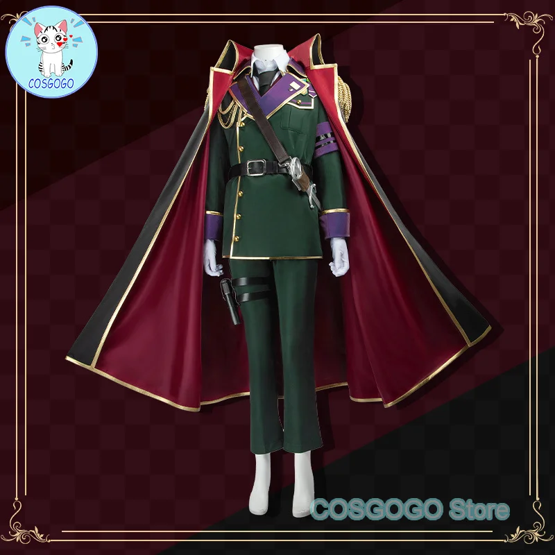 

COSGOGO [Customized] Nijisanji Vtuber Kenmochi Toya Military Uniform Cosplay Costume Halloween Outfits Women New Suit Uniform