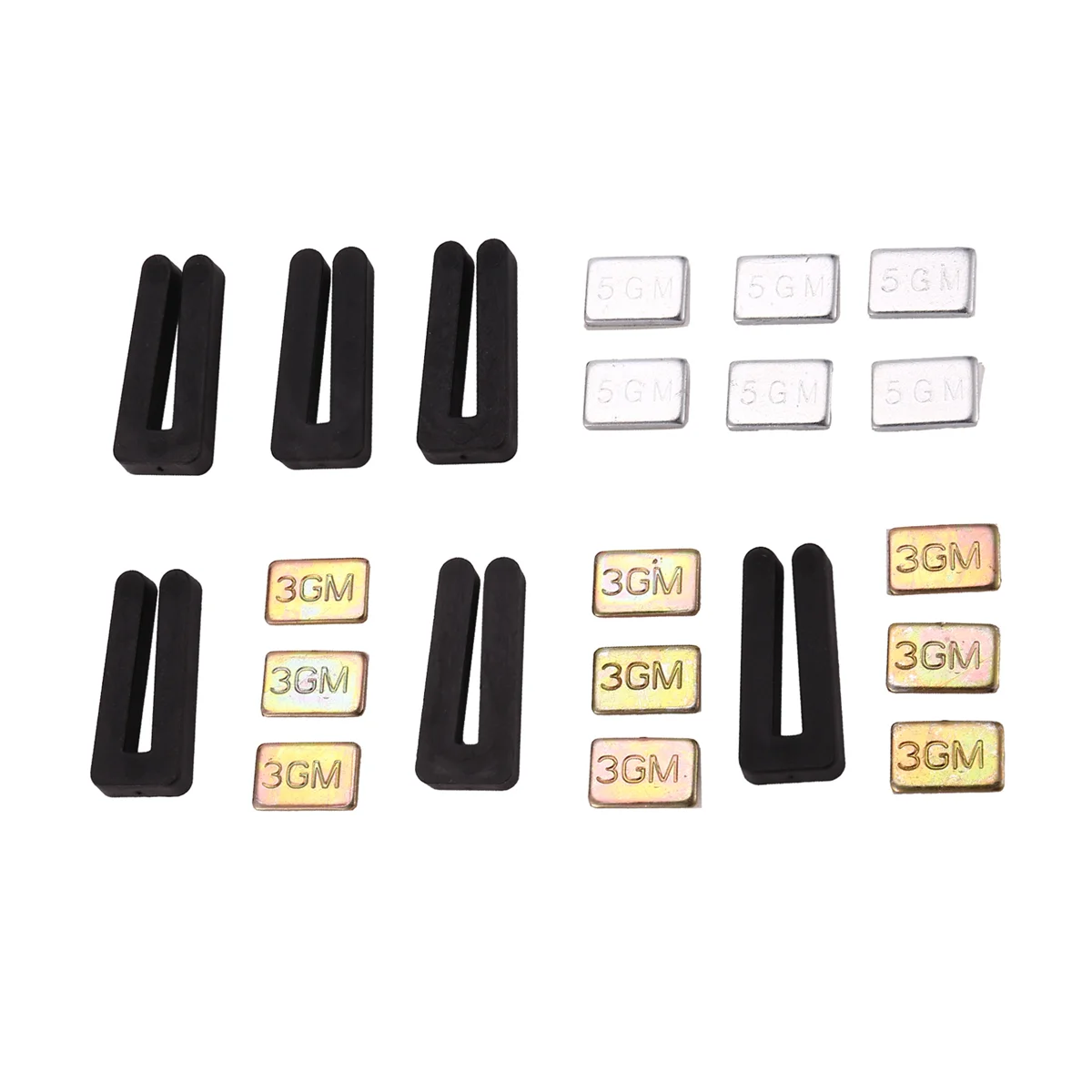 6 Sets of Ceiling Fan Blade Balancing Kit Fan Weight Balancing Kit Include Self-Adhesive Metal 5G Weight and 3G F