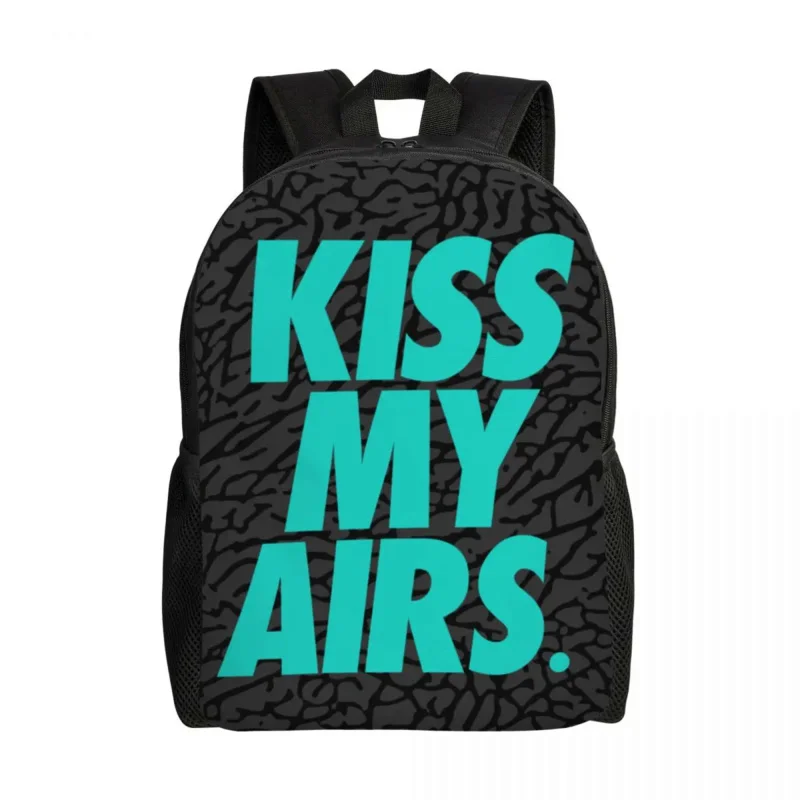 

Customized Kiss My Airs Backpack Women Men Basic Bookbag for School College Bags
