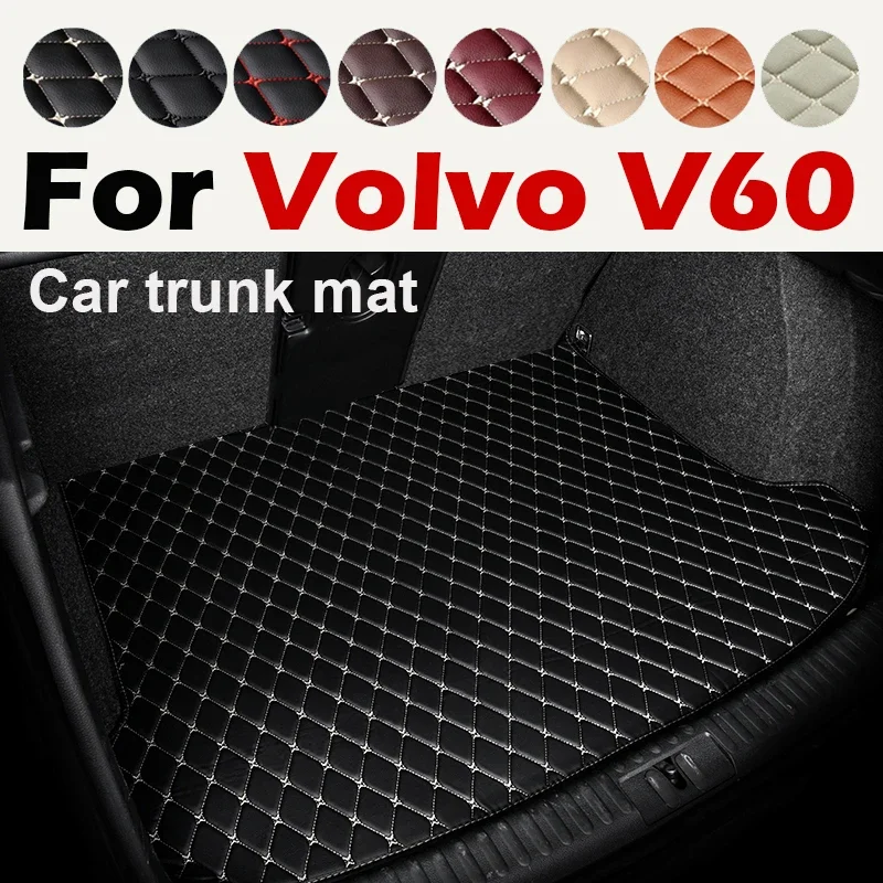 

Custom Car trunk mat For Volvo V60 2011 2012 2013 2014 2015 2016 2017 2018 High quality Leather Non-Slip Bottom mats