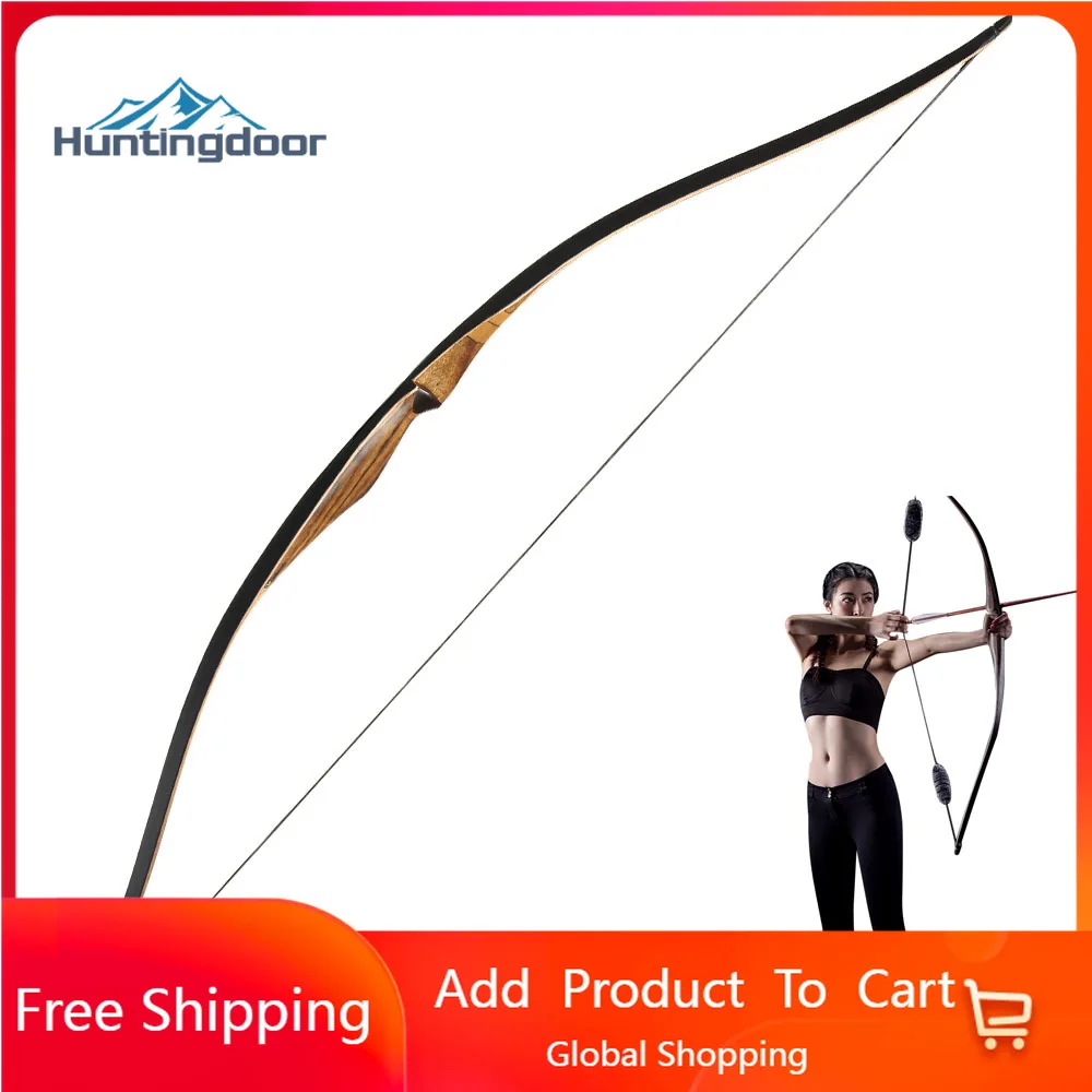 Right Hand Handmade Wood Longbow Archery Traditional Recurve Bow Hunting Target 
