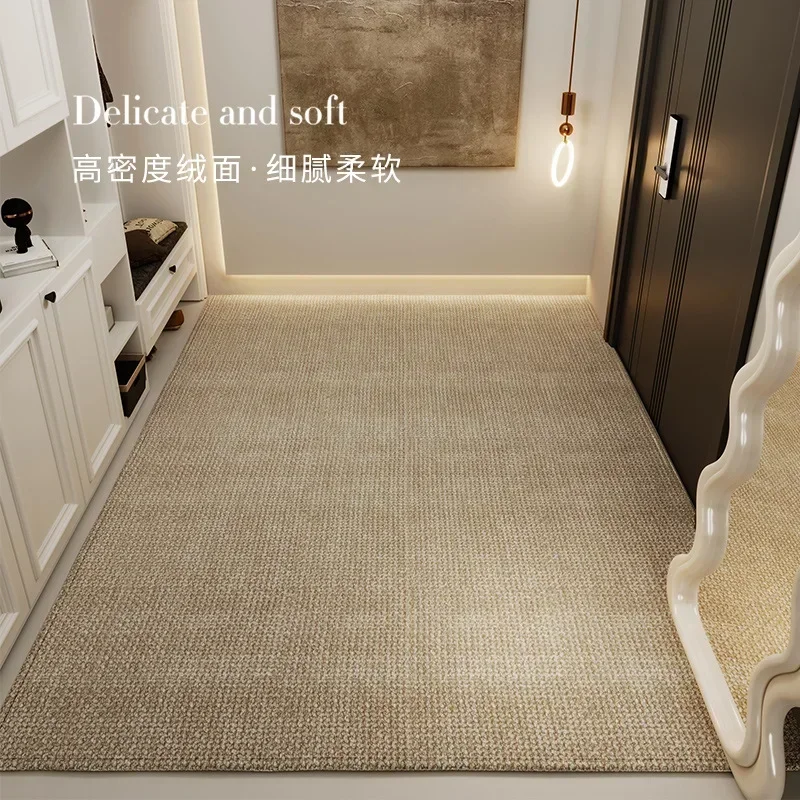 Solid Color Imitation Sisal Pattern Entry Door Floor Mat Household Entrance Non-slip Dirt-resistant Wear Entry Door Mat Rugs