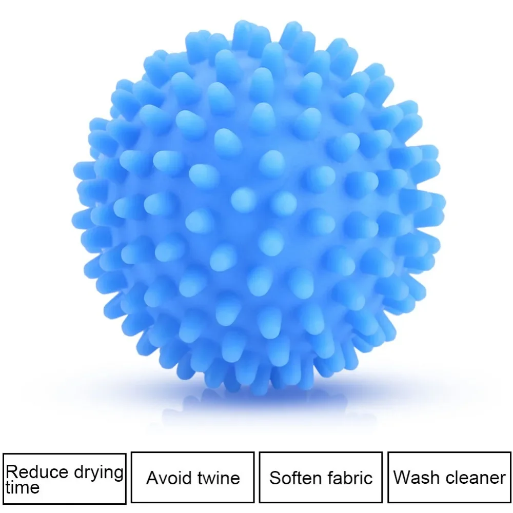 Blue PVC Reusable Dryer Balls 4pcs/Set Laundry Ball Washing Drying Fabric Softener Ball For Home Clothes Cleaning Tools Laundry Ball