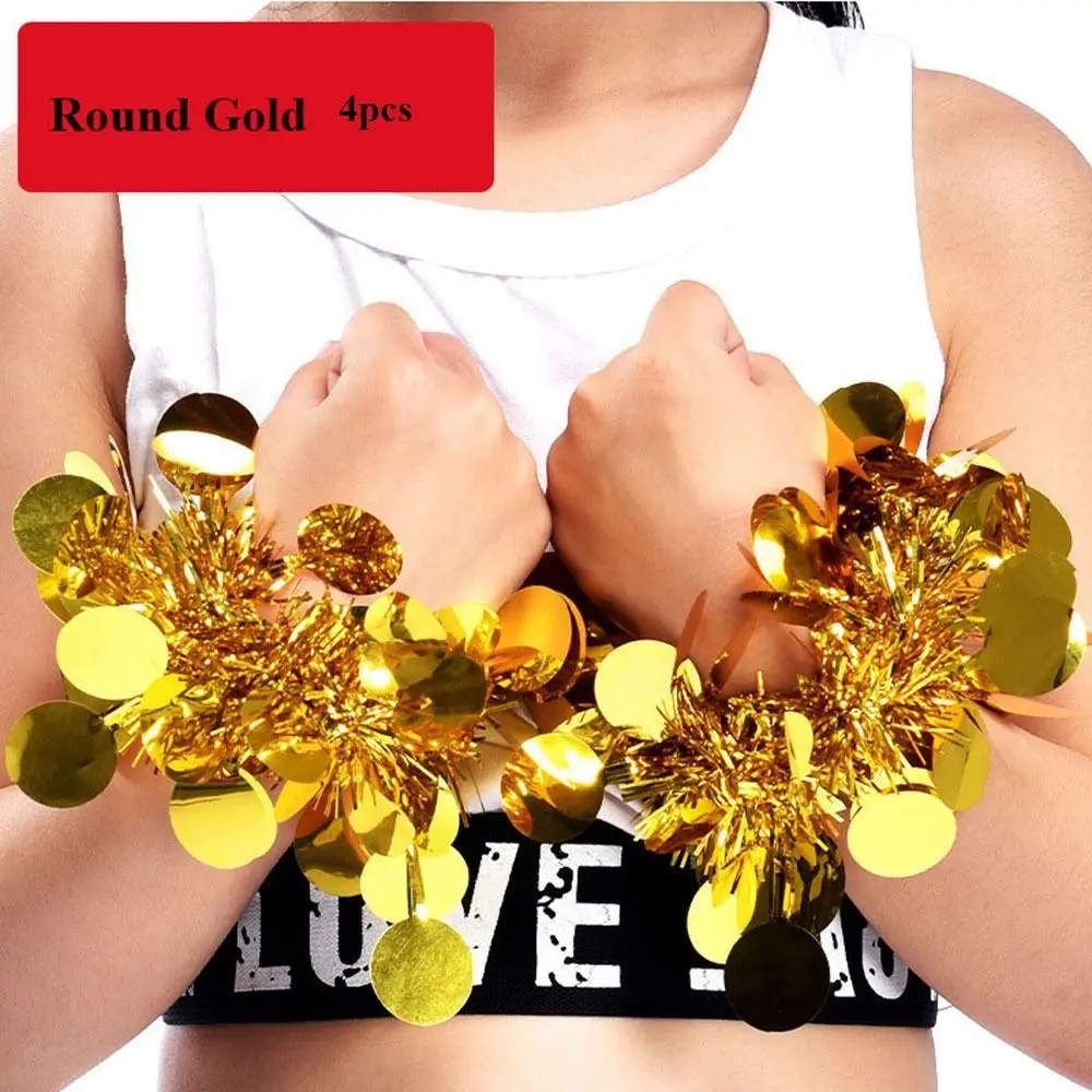Cheerleading Wrist Flower Plastic Handle Cheerleader Pompoms Apply to Children Dance Performance Sport Match Club Sport Supplies