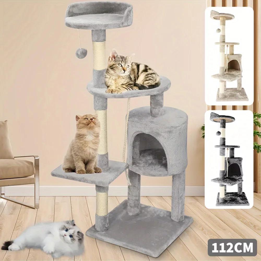 Tall Cat Tree Large Climbing Tower Kitten Scratching Post Condo Activity Centre