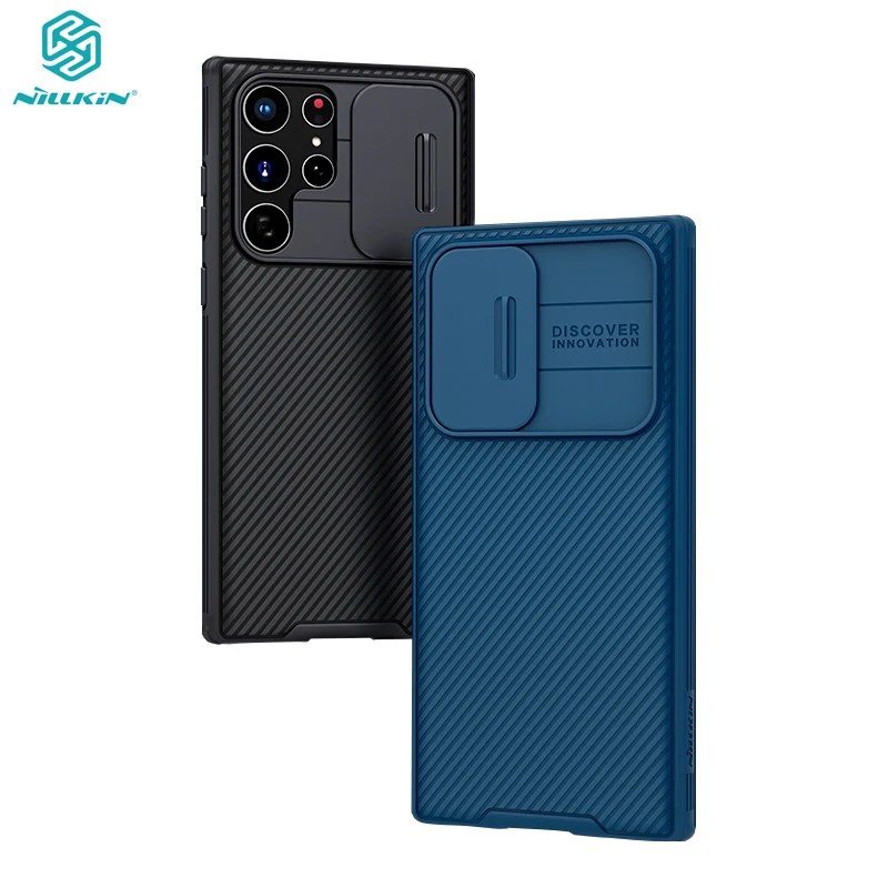 for Samsung Galaxy S22 Ultra S23 Case Original Nillkin Slide Camera Lens Protect Cover for Samsung S22+ Plus 5G S 22 S23 Shell