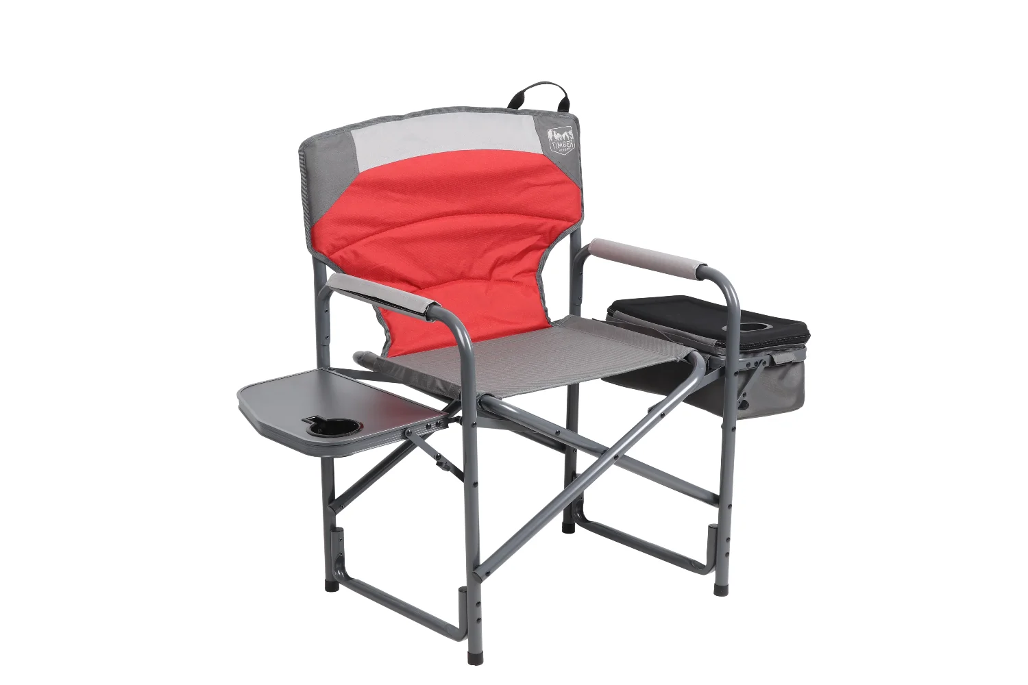 

Timber Ridge Laurel Director Camping Chair, Red and Gray, Adult USA
