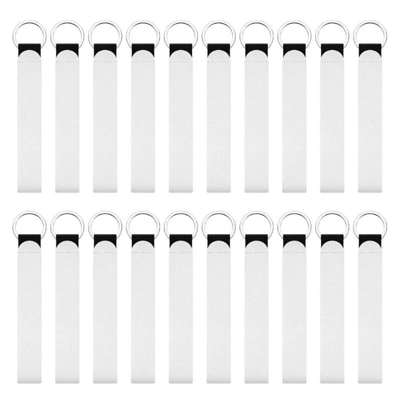 

20 шт., сублимационные заготовки для браслета, брелок для рукоделия, пустой ремешок для запястья, термопресс, переносной ремешок для браслета, брелок для рукоделия