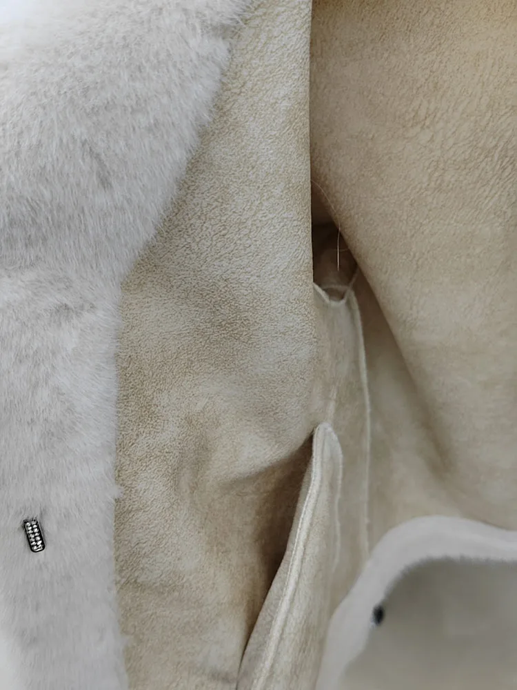 2024 New In Autumn/Winter Women's Fur Coat Faux Mink Fabric O-Neck Short Coat Fashionable Luxury High-End Outdoor Parkas