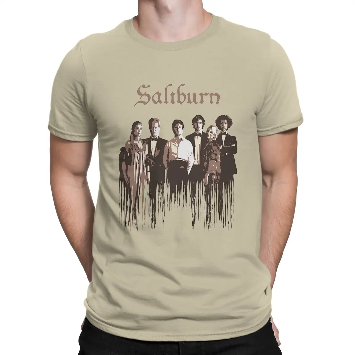 thumbnail image 1 of Camisetas de película para hombre, camisetas únicas de Saltburn, camisetas de manga corta con cuello redondo, camisetas de algodón de verano, 1 of 7