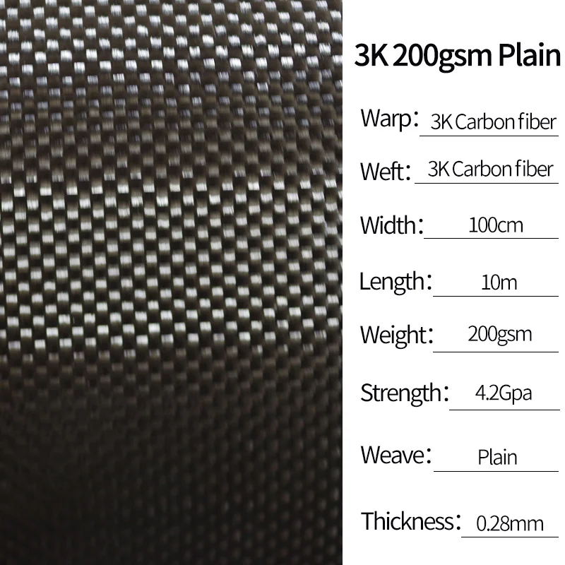 Kevlar Fabric- (YLW-Blk 10 ft x 12 in) 2x2 Twill WEAVE-3K/200g