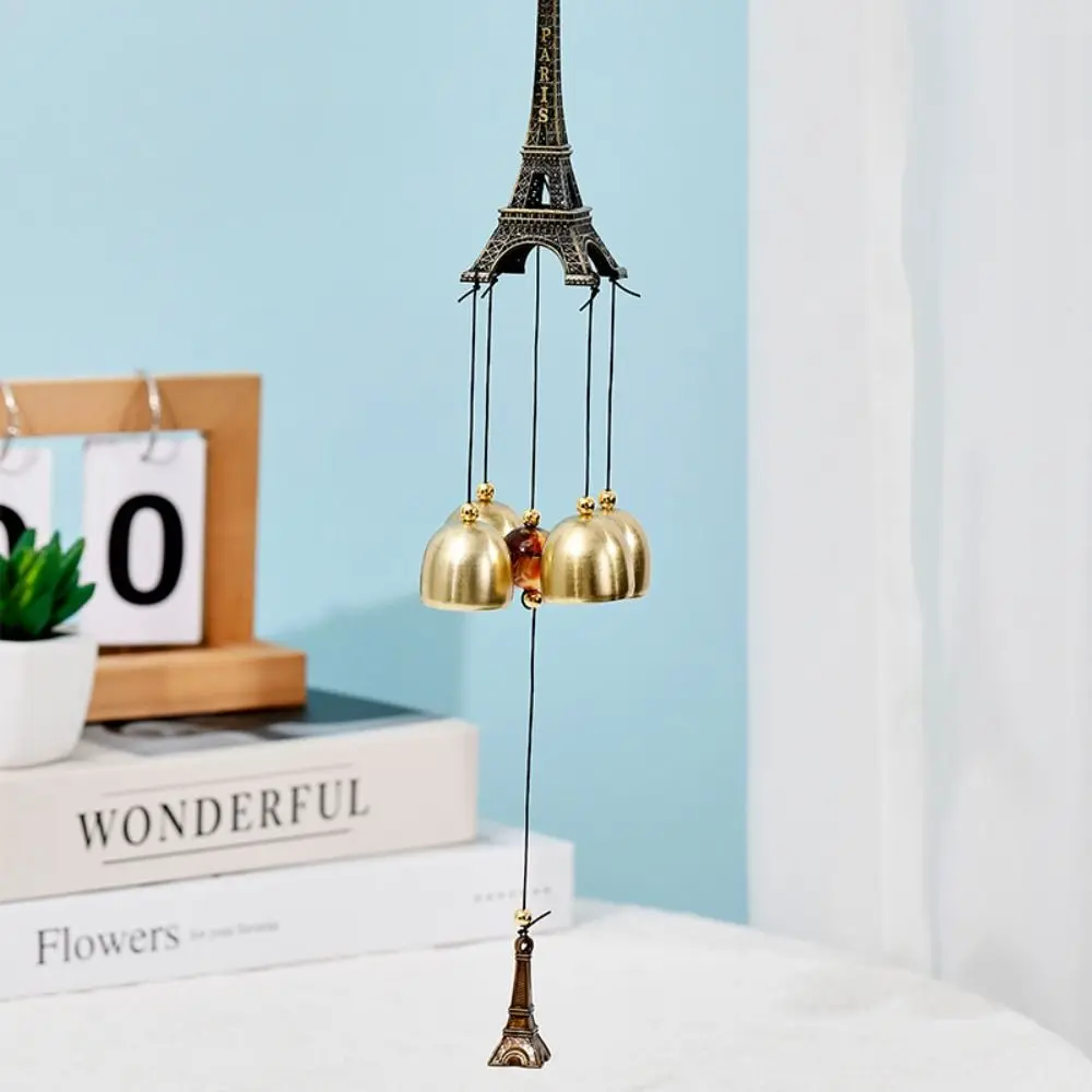 

Realistic Eiffel Tower Wind Chimes Exquisite Hanging Handmade Metal Windchimes Retro Metal Wall Hanging Bell Garden