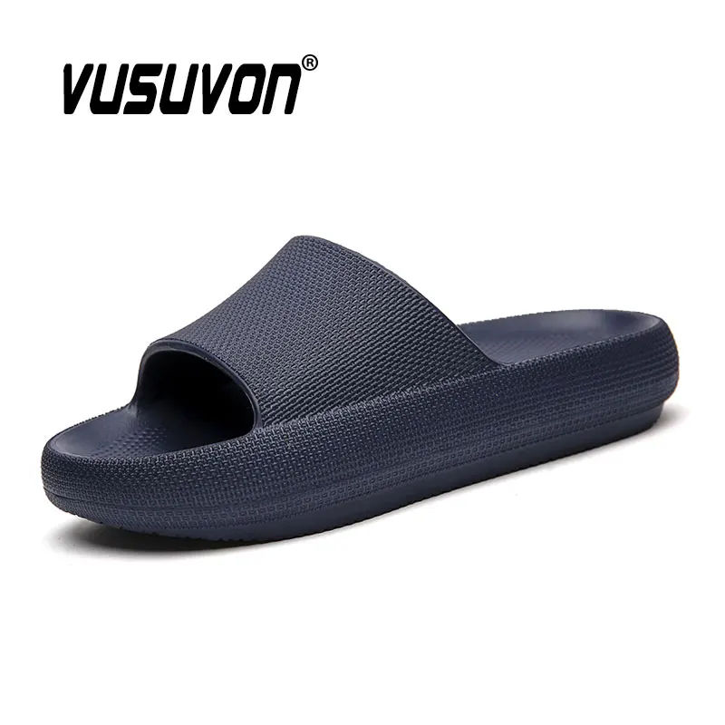

Men Comfortable Slides Summer Beach Fashion Breathable Casual Black Slippers Outdoor Women Soft Water Shoes Size 36-45