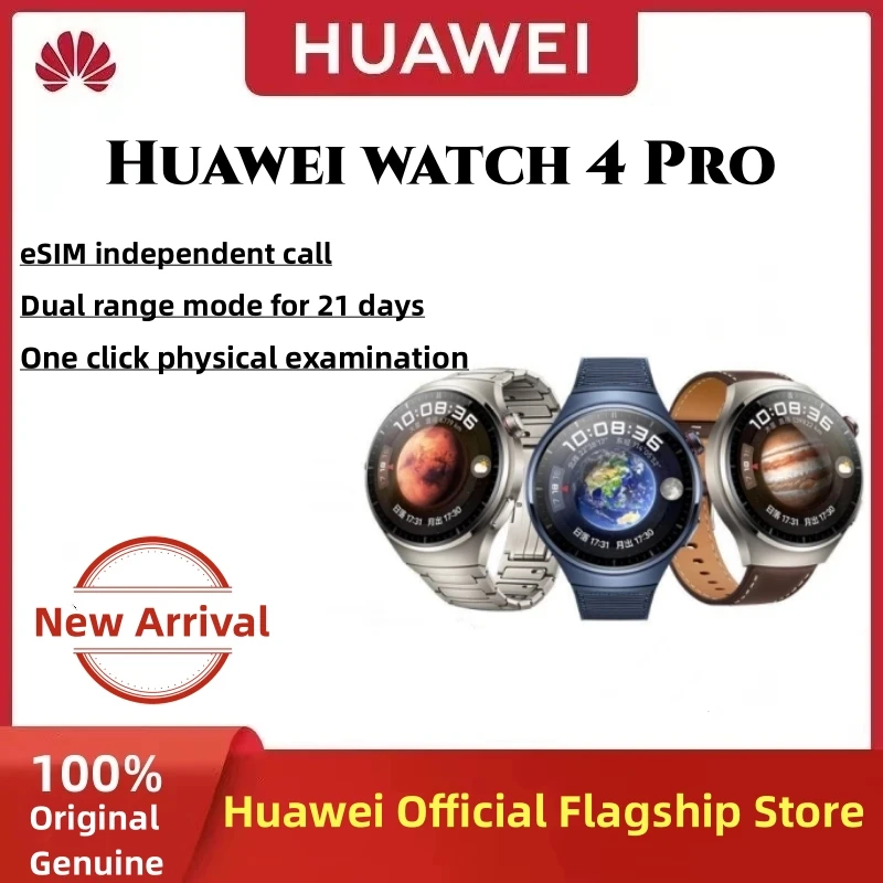 

Original Huawei Watch 4 Pro eSIM Independent Call Health Monitor Intelligent Physical Examination Bluetooth Smart Sports Watch