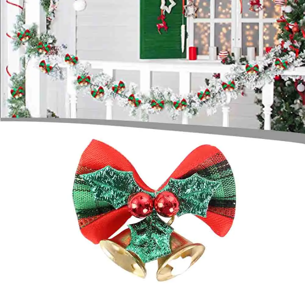 Description Picture 4 of item10PCS Christmas Tree Bow Christmas Ornaments Bell 4 Type Mix Home Garden Bows Christmas/Wedding Party Decoration