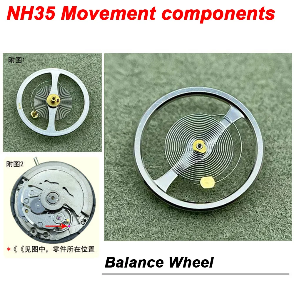 Nh35 Rotor Removed Japan NH35 NH36 Movement Parts-Balance Wheel-Rotor-Great Wheel-Escape ...