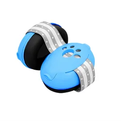 Infant Ear Protection Earmuffs with Soft Elastic Headband (Blue)
