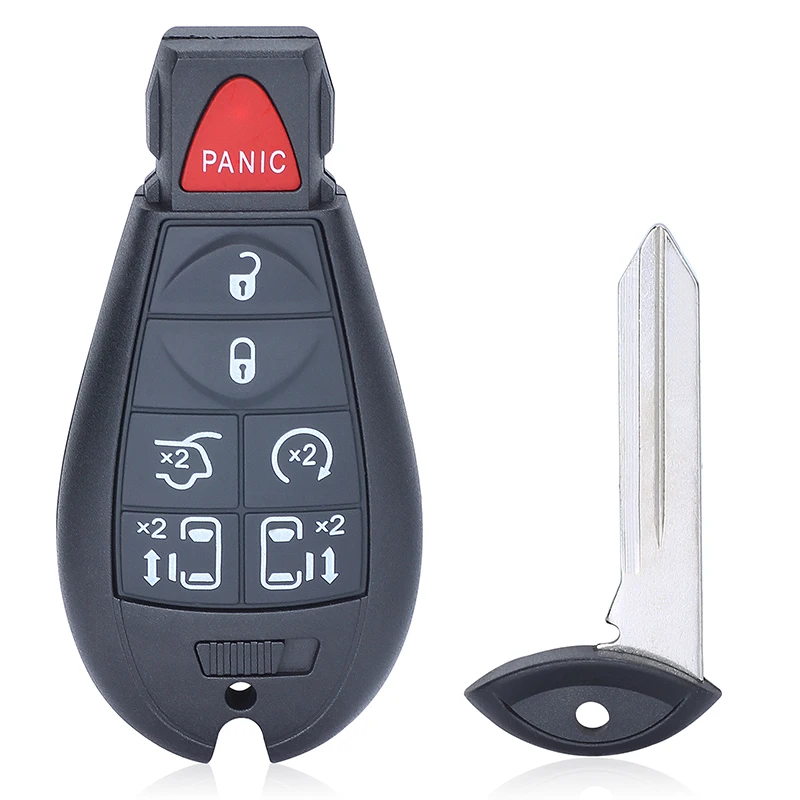 KEYECU Keyless Go Smart Remote Control Car Key With 7 Buttons 433MHz for Chrysler Town & Country 2008-, 05026590 IYZ-C01C