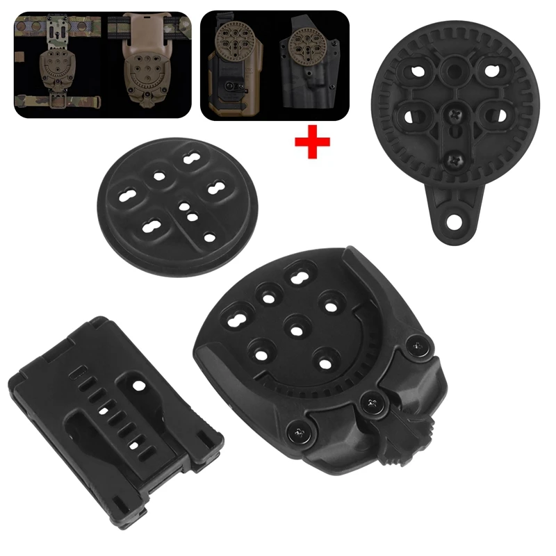 360 Degree Angles Gun Holster Platform Hunting Quick Disconnect Kit Holster Adapter Molle Platform for G17/19/22 PX4