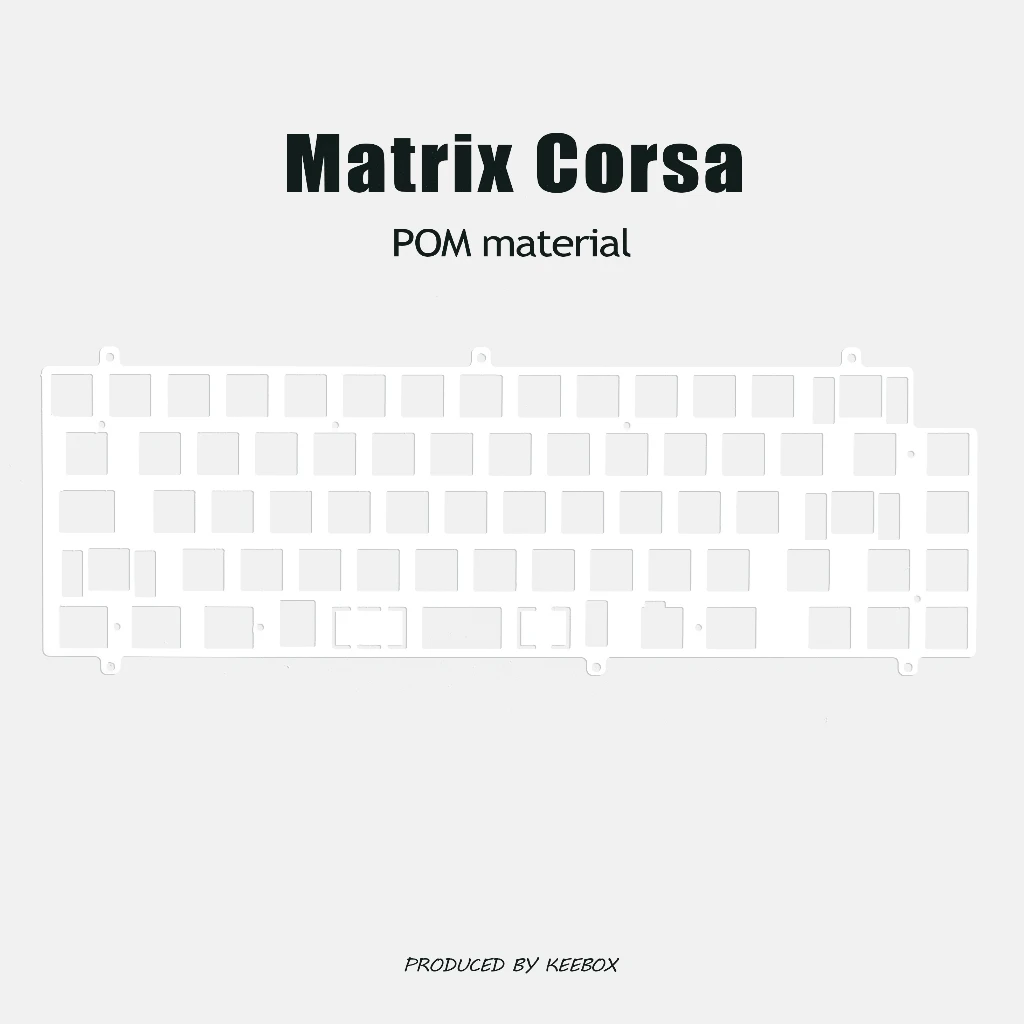 Keebox Matrix Corsa 6xv PC PP POM FR4 ALU 탄소 포지셔닝 플레이트 키보드 키트 PCB 장착 기계식 키보드 맞춤형 플레이트