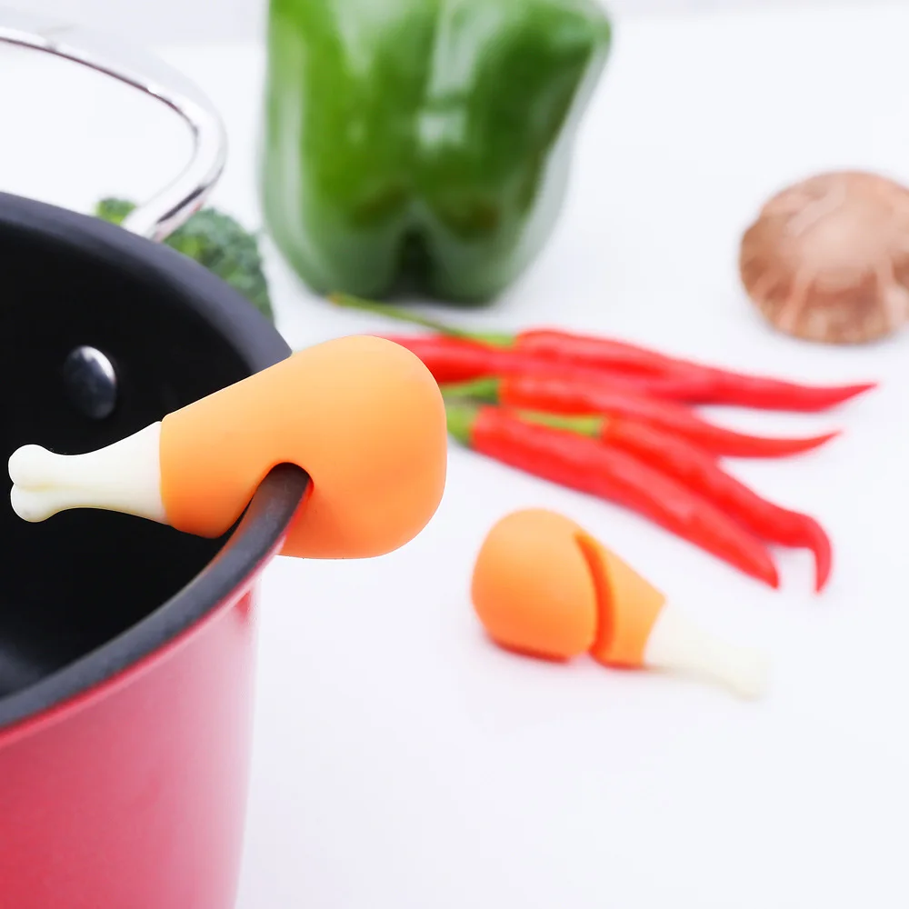 1/3PCS Spill-proof Carrot Shape Pot Lid Rack Overflow Stoppers Pot Cover Lifter Kitchen Tools