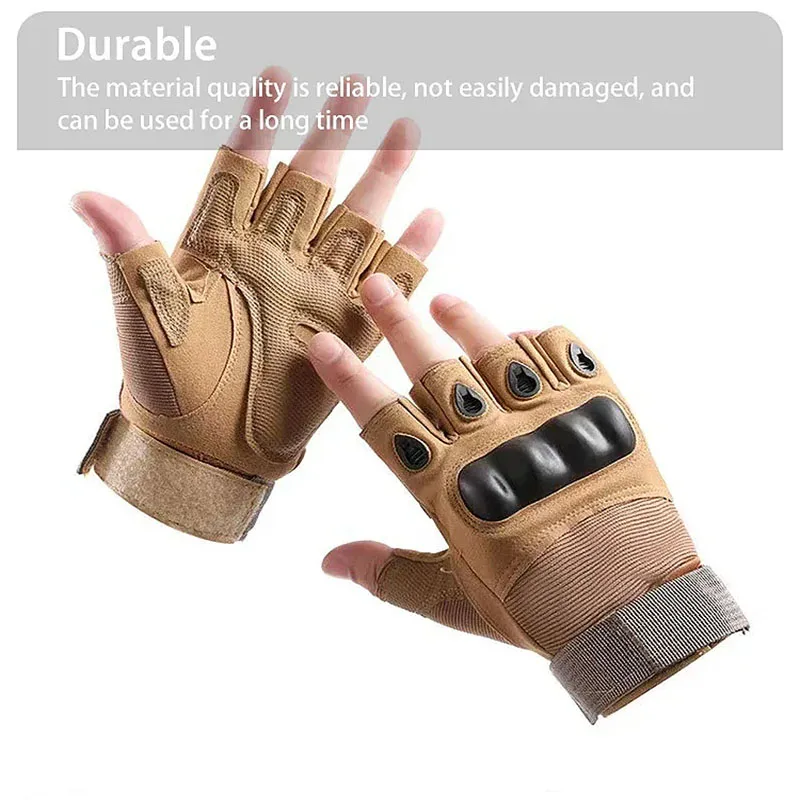 New Half Finger Outdoor Camping Hiking Gloves Hunting Tactical Gloves Training Fitness Anti slip Sports Gloves