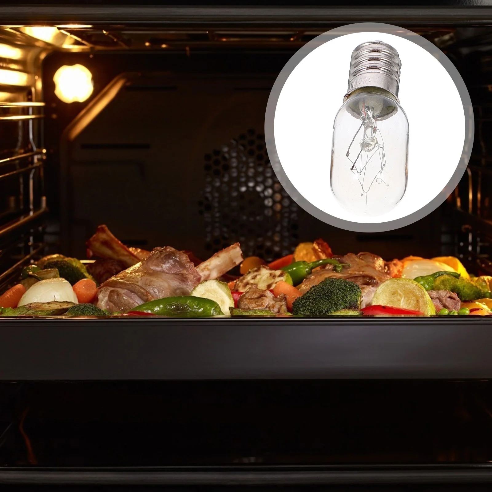 

3 Pcs Oven Bulb Refrigerator Light Bulbs E12 Lamp Electrical Appliance Household Glass for