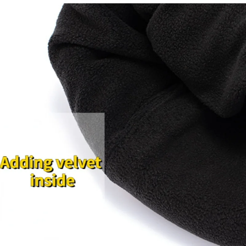 Big Size 60cm 66cm Wool Blended Knitted Hats Men Keep Warm Winter Beanies Piled and Thickened Toand Large Size Cold Skullies Cap 3