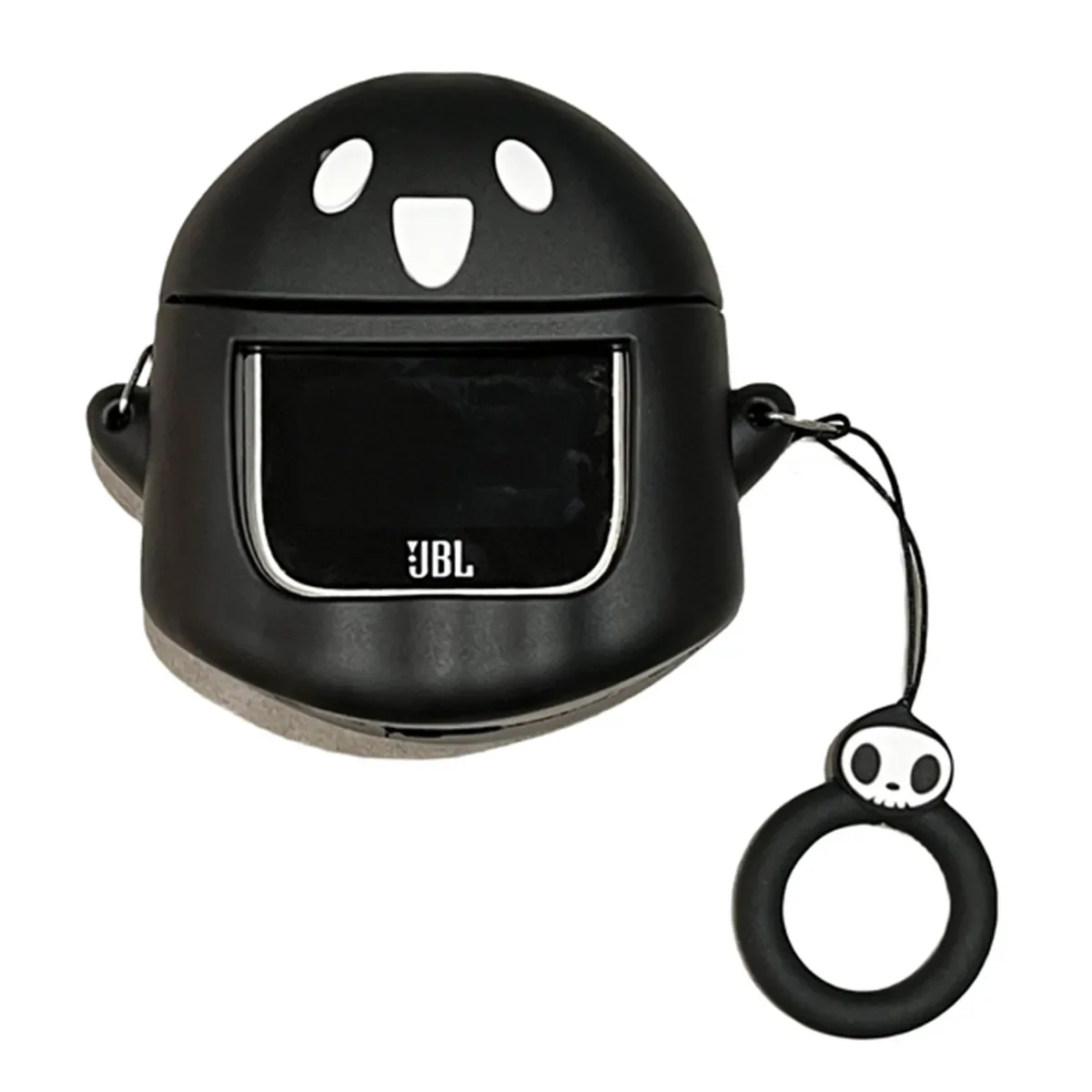 3D Ghost Silicone Earphone Case - Fun, Shockproof Protective Cover with Ring