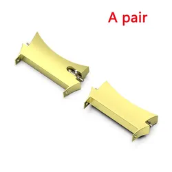 Premium Stainless Steel Metal Connector Adapter for Smartwatches - No Gaps Design, Set of 2 (Gold)