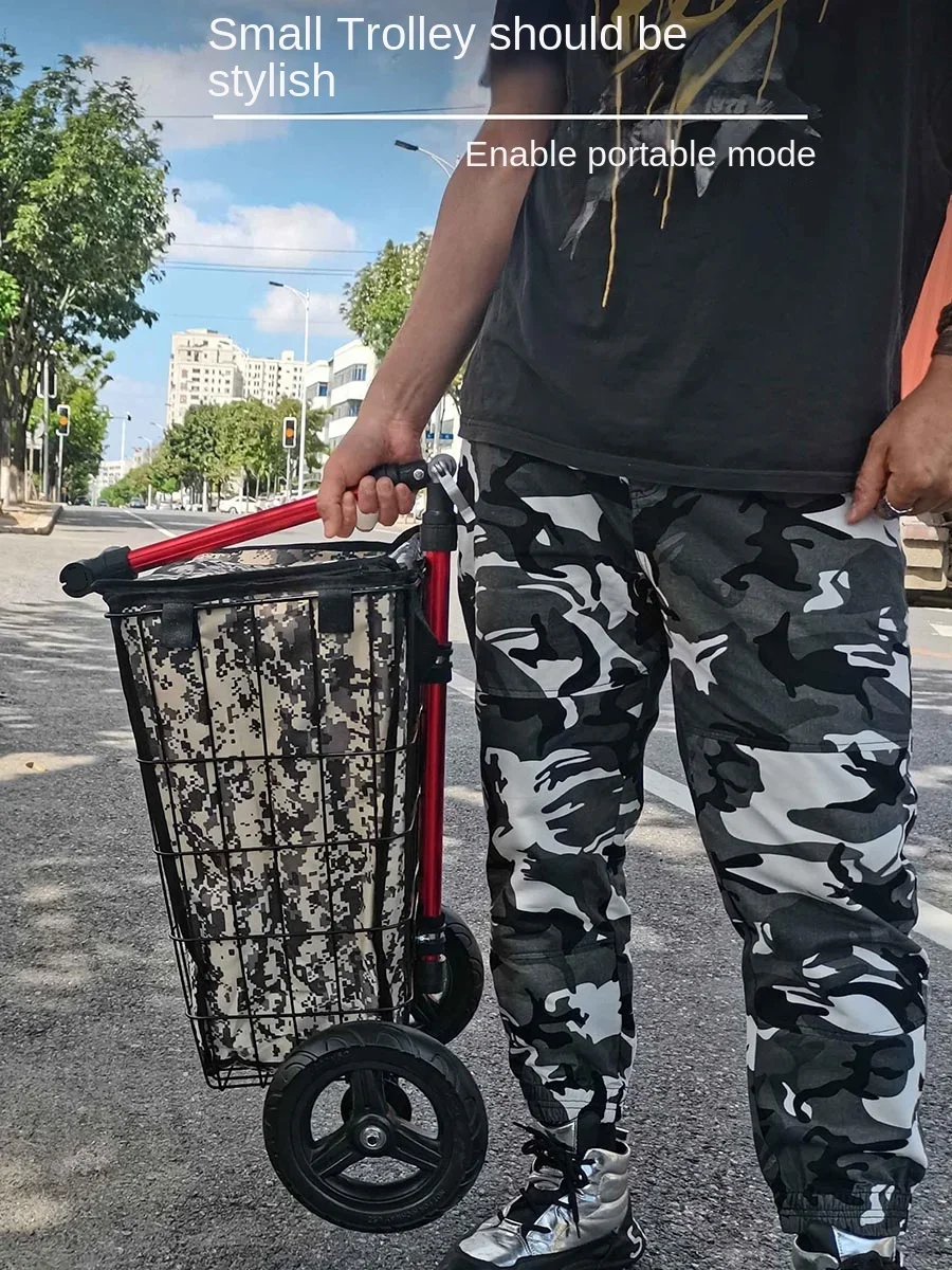 Bicycle Small Trailer Grocery Cart Camping Portable