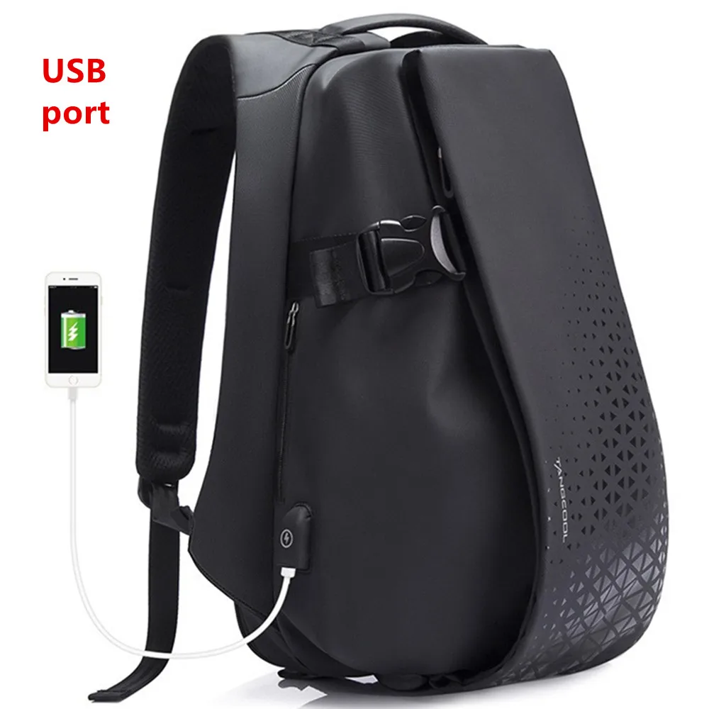 Multifunction USB charging men 15 17.3 Inch laptop backpack teenager school bag fashion male mochila sports travel shoulder pack